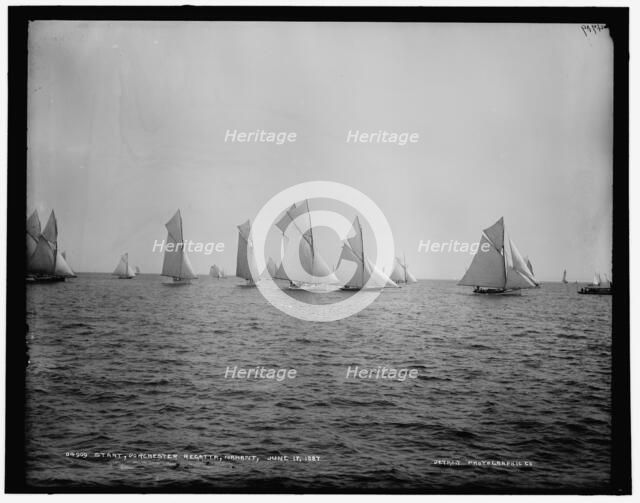 Start, Dorchester regatta, Nahant, 1887 June 17. Creator: Unknown.