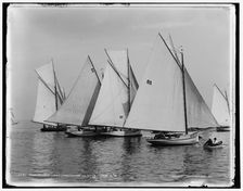 Start, fourth class, Dorchester regatta, 1888 June 18. Creator: Unknown