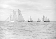 Start for the King's Cup yacht race, 1913. Creator: Kirk & Sons of Cowes