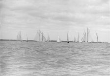Start for the King's Cup yacht race, 1913. Creator: Kirk & Sons of Cowes