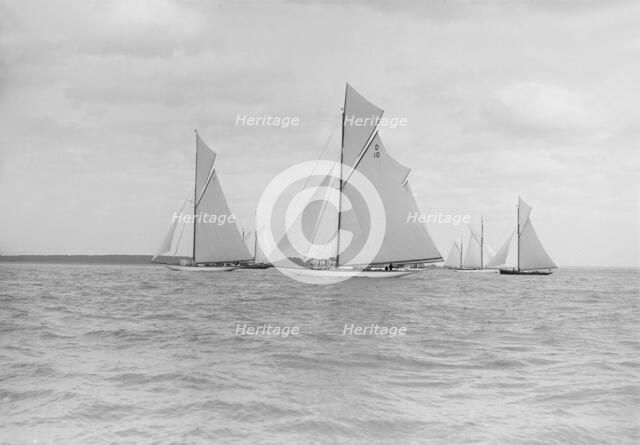 Start for the King's Cup yacht race, 1913. Creator: Kirk & Sons of Cowes.