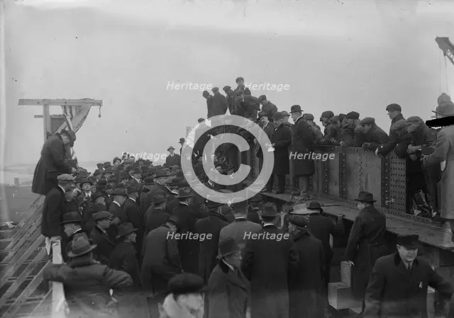 Start of 1st ship, Newark Yards, 1917. Creator: Bain News Service.