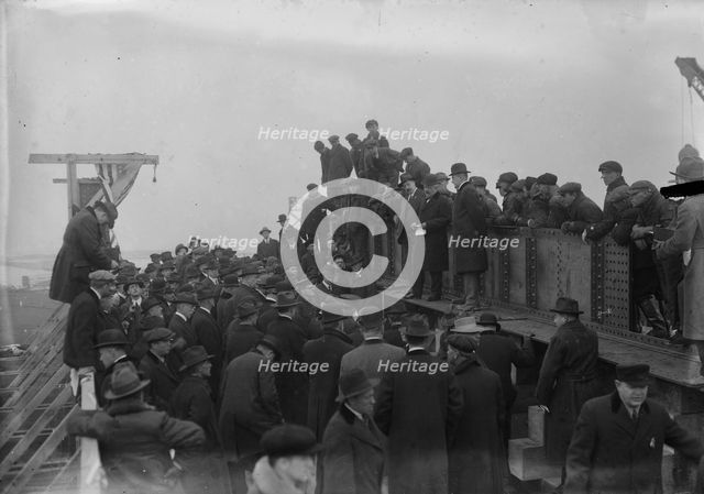 Start of 1st ship, Newark Yards, 1917. Creator: Bain News Service.
