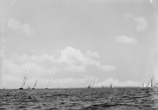 Start of 46 footers, Goelet Cup Race, 1891. Creator: John S Johnston
