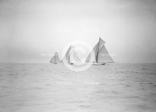 Start of Cowes to Weymouth Race, August 1911. Creator: Kirk & Sons of Cowes.