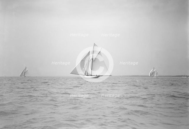 Start of Cowes to Weymouth Race, August 1911. Creator: Kirk & Sons of Cowes.