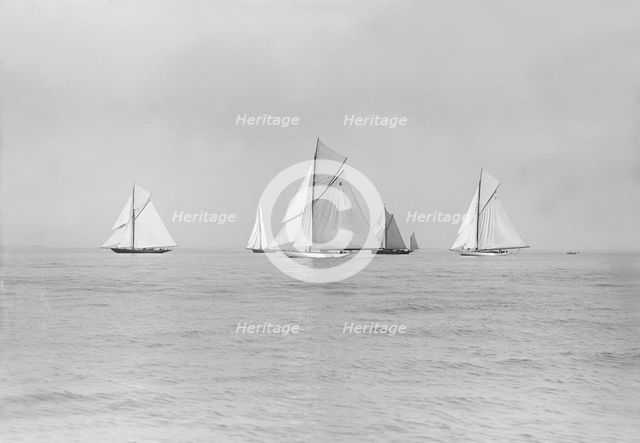 Start of Cowes to Weymouth Race, August 1913. Creator: Kirk & Sons of Cowes.