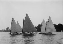 Start of cabin catboats, I.H. Reg., 1898 July 30. Creator: John S Johnston