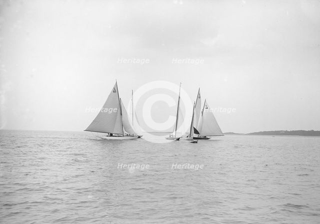 Start of One Ton Cup Race, Stokes Bay, 1913. Creator: Kirk & Sons of Cowes.