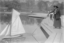 Start of toy yacht race, Cent'l [Central] Park, between c1910 and c1915. Creator: Bain News Service