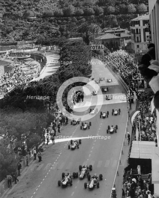 Start of the Monaco Grand Prix, 1964. Artist: Unknown