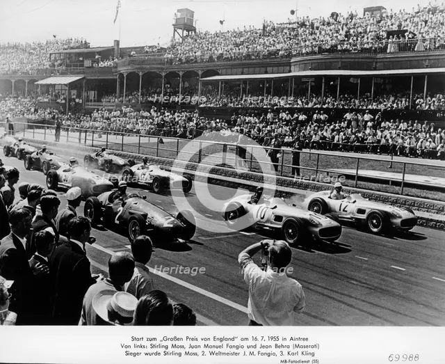 Start of the British Grand Prix, Aintree, Liverpool, 1955. Artist: Unknown