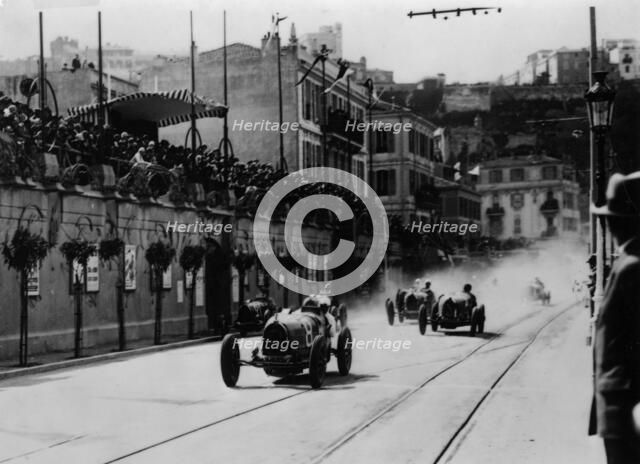 Start of the inaugural Monaco Grand Prix, 1929. Artist: Unknown