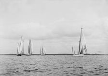 Start of the King's Cup race, August 1908. Creator: Kirk & Sons of Cowes