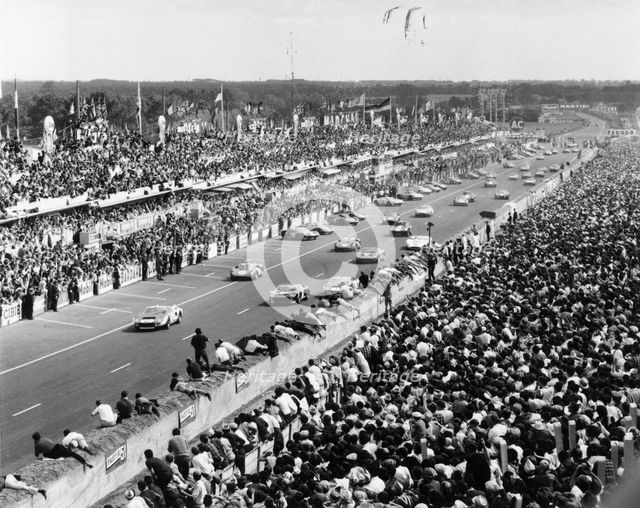 Start of the Le Mans 24 Hour race, France, 1965. Artist: Unknown