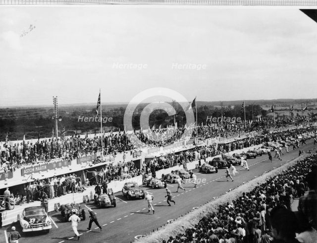 Start of the Le Mans Race, France, 1950. Artist: Unknown