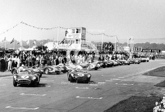 Start of the RAC Tourist Trophy race, Goodwood, Sussex, 1958. Creator: Unknown.