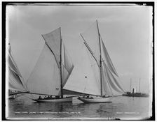 Start, second class, Dorchester regatta, 1888 June 18. Creator: Unknown