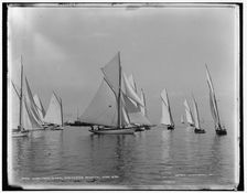 Start, third class, Dorchester regatta, 1888 June 18. Creator: Unknown