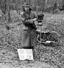Starter at the Sunbeam Motor Car Club Bognor Trial, 1929. Artist: Bill Brunell