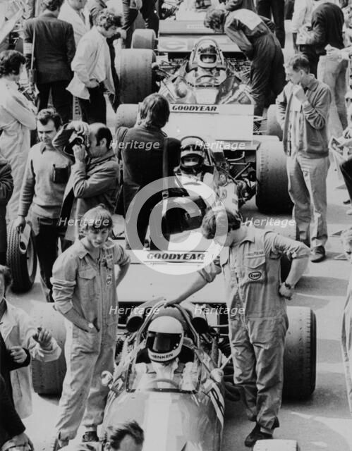Starting Grid, British Grand Prix, Silverstone, Northamptonshire, 1971. Artist: Unknown