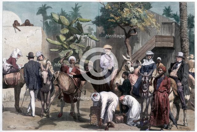 'Starting for the Pyramids', 1874.Artist: Bromley