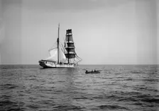 Starting on her cruise after dropping pilot, 1903. Creator: Unknown