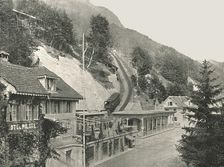 Starting point of the Pilatus Railway, Alpnachstad, Switzerland, 1895. Creator: W & S Ltd