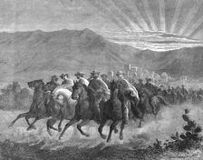 Starting to re-cross the Pampas; Frontier Adventures in the Argentine Republic 1875. Creator: Unknown