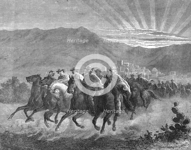 'Starting to re-cross the Pampas; Frontier Adventures in the Argentine Republic', 1875. Creator: Unknown.