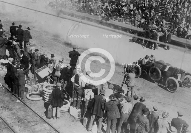 Starting Vanderbilt Cup Race, 1914. Creator: Bain News Service.
