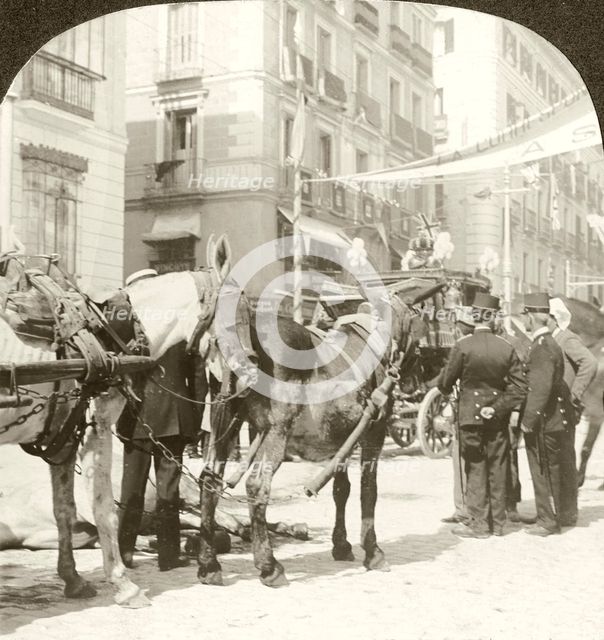 State Coach, Calle Mayor, Madrid.Artist: Excelsior Stereoscopic Tours