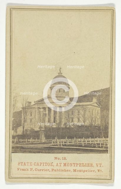 State Capitol at Montpelier, Vermont, 19th century.  Creator: George Watson.