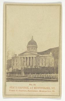 State Capitol at Montpelier, Vermont, 19th century. Creator: George Watson