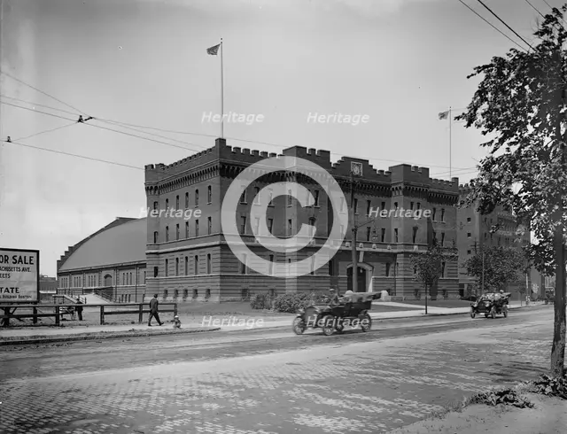 State armory, Cambridge, Mass., between 1900 and 1920. Creator: Unknown.