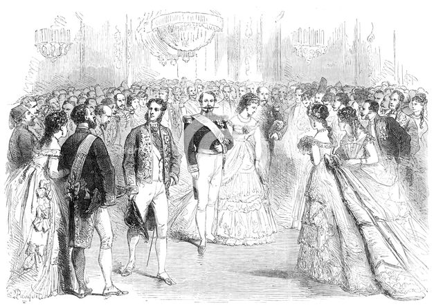 State Ball at the Tuileries: presentations to the Emperor and Empress before the Ball, 1869. Creator: Unknown.