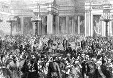 State Ball at Buckingham Palace in honour of the Emperor of Russia, 1874. Creator: Unknown