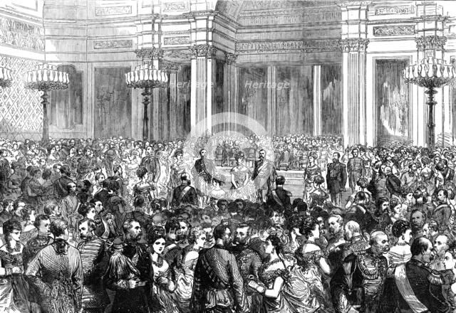 State Ball at Buckingham Palace in honour of the Emperor of Russia, 1874. Creator: Unknown.