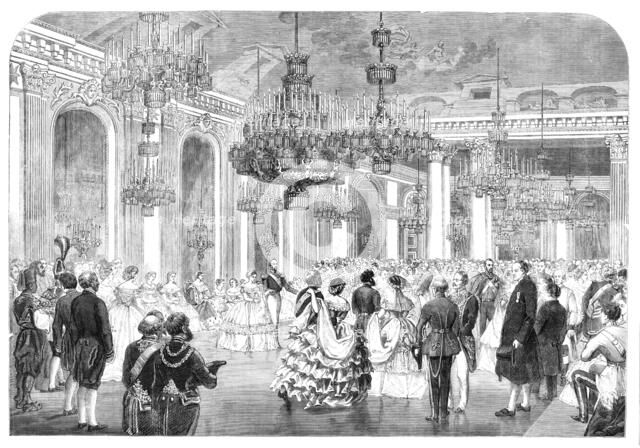 State Ball at Stockholm - from a sketch by our special artist, 1860. Creator: Unknown.