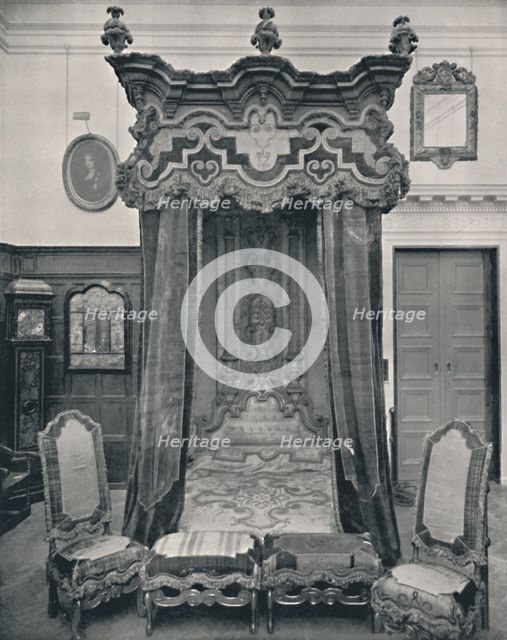 'State Bed, English, c.1708', 1928. Artist: Unknown.