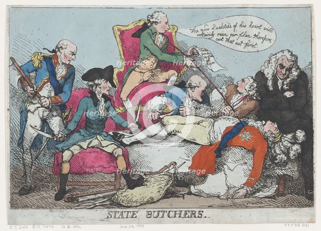 State Butchers, January 28, 1789., January 28, 1789. Creator: Thomas Rowlandson.