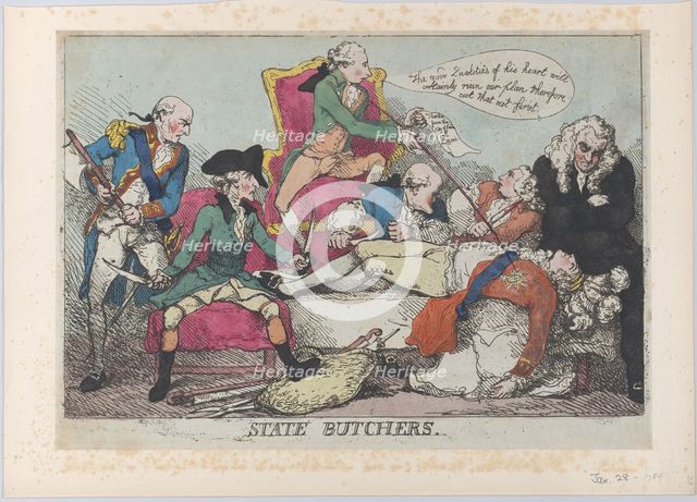 State Butchers, January 28, 1789., January 28, 1789. Creator: Thomas Rowlandson.