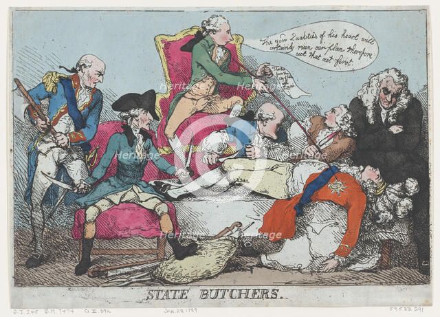 State Butchers, January 28, 1789., January 28, 1789. Creator: Thomas Rowlandson.