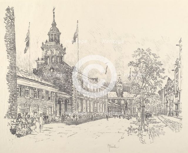 State Buildings, 1912. Creator: Joseph Pennell.