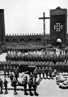 State funeral of President Paul von Hindenburg, Tannenberg, Germany, 1934