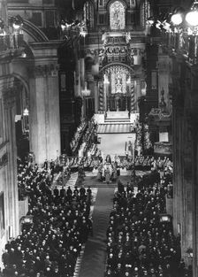 State funeral of Sir Winston Churchill, St Paul's Cathedral, 30th January 1965. Creator: Unknown