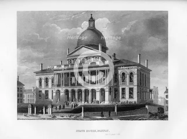 State House, Boston, Massachusetts, 1855. Artist: Unknown