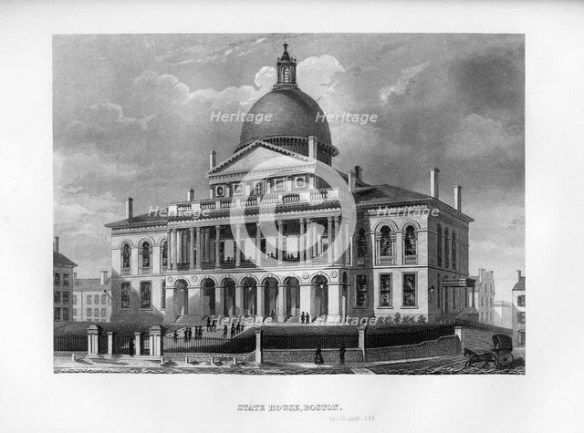State House, Boston, Massachusetts, 1855. Artist: Unknown