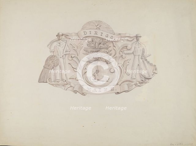State of Maine Seal, 1935/1942. Creator: Flora Merchant.