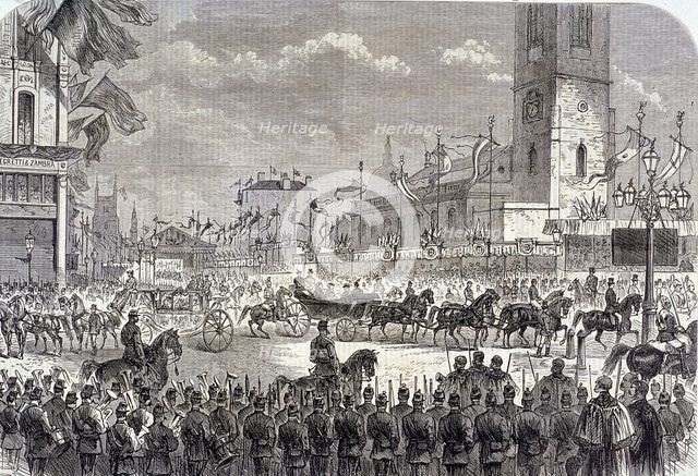 State opening of Holborn Viaduct, London, 1869. Artist: Anon